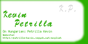 kevin petrilla business card